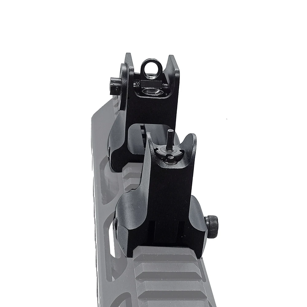 

Fyzlcion Tactical Rail Mount Fixed Front Rear Iron Sight Weaver Picatinny Rail Sight Airsoft