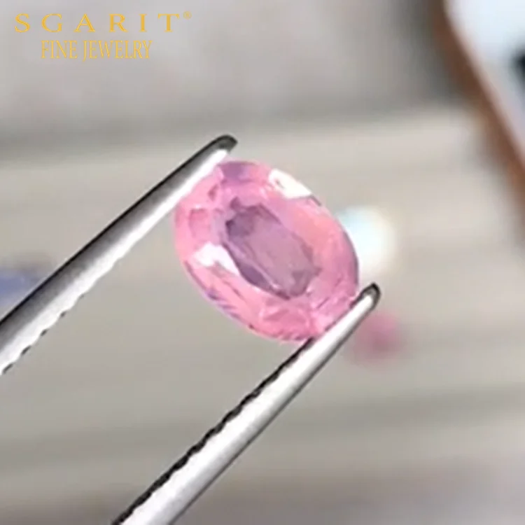 

SGARIT high quality beautiful loose gemstone for jewelry making 0.95ct natural unheated Padparadscha sapphire