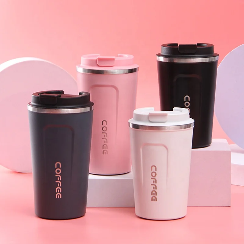 

510ml stainless steel insulated thermo travel coffee mug warmer coffee vacuum cup, Pink/black/blue/white/green