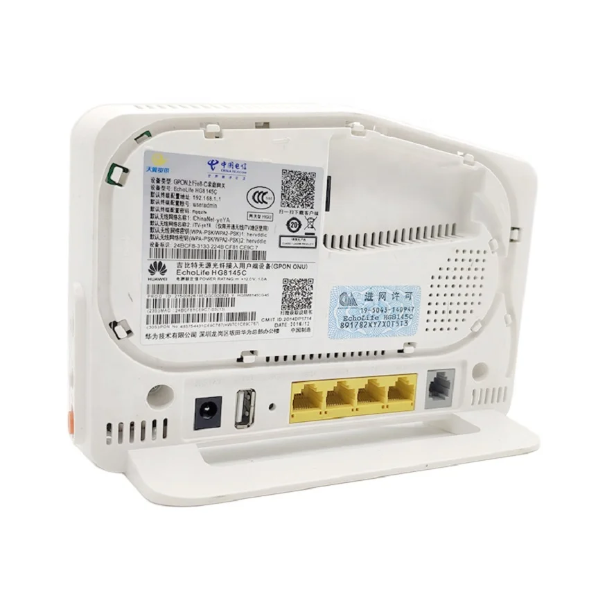 FTTH Huawei Echolife HG8245C EPON ONT HGU Router Modem 4FE 2TEL USB WIFI Optical Network Unit 