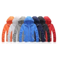 

ultra thin sun protection windbreaker jacket with reflective zipper for outdoor camping, cycling men women