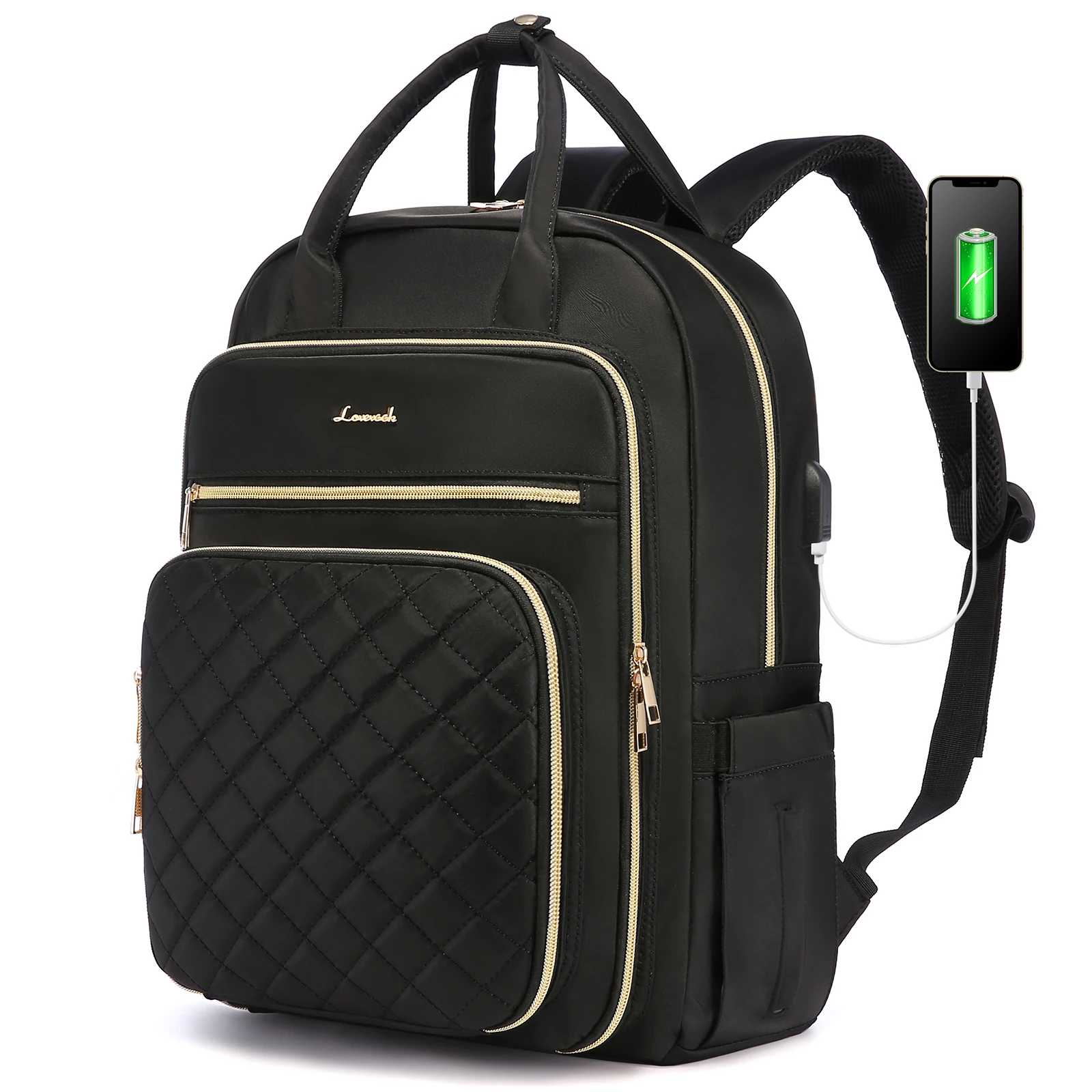 

2022 LOVEVOOK large Oxford Travel Backpack Waterproof College School USB Bookbag custom Women's 15.6 17inch Laptop Backpacks