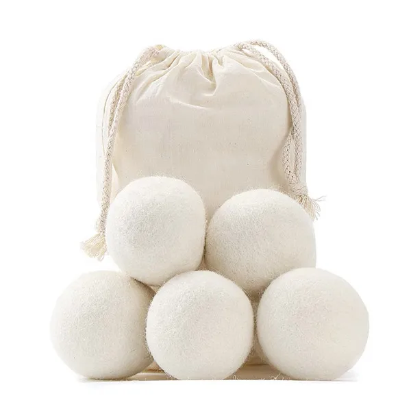 

2021 New Trending products Amazon hot sale 6 Pack XL 100% Pure organic Wool Dryer Ball with cotton bag packing, Custom color