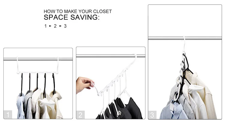 Plastic Closet Space Saving Wardrobe Clothing Magic Hangers Organizer for Cloths