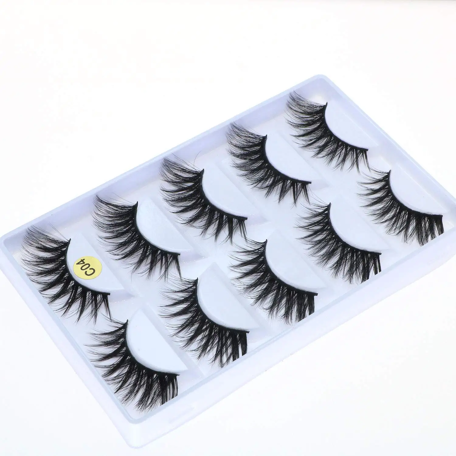 

Chemical Fiber Full Thick 3d Natural Long Siberian Handmade Eyelashes Mink, Black