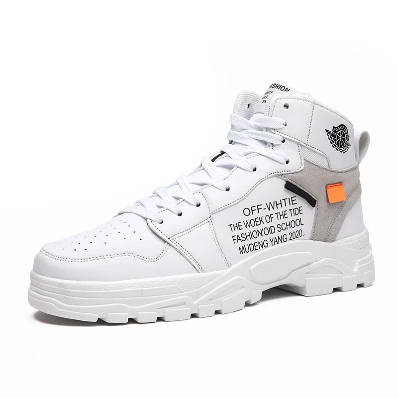 

manufacturers custom 2021 men casual sneakers High help leather Jogging shoes