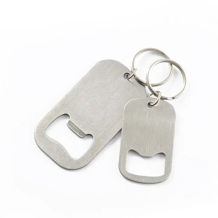 

Wholesale Kitchen Tools Beer Coke Soda Tools Reusable Stainless Steel Openers With Ring Stainless steel Bottle Opener