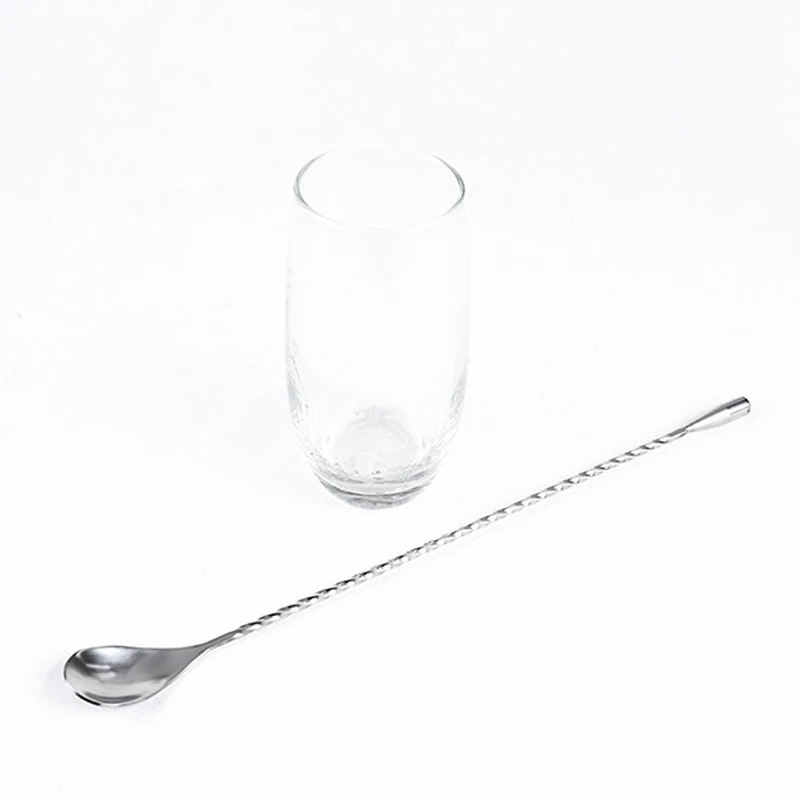 

Custom Metal Stir Twisted Stainless Steel Stirrer Bar Bartender Cocktail Stirring Long Handle Mixing Spoon For Barware