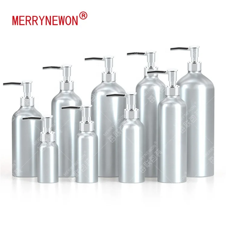 

30ml -1000ml Customized lotion facial cleanser shower gel aluminum shampoo pump bottle for cosmetic