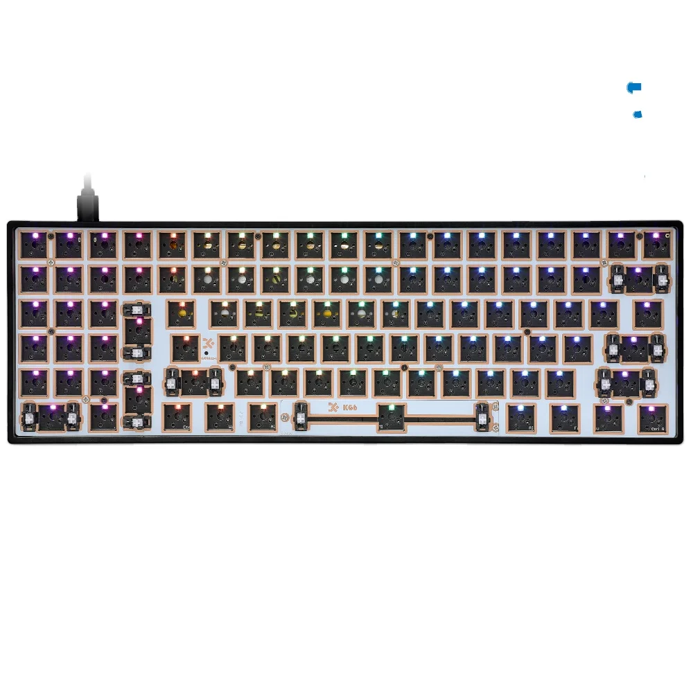

GK96 GK96xs RGB Hot Swap Programmable Wireless Case PCB Plate replaceable Cherry MX Keyboard DIY kit, Black white