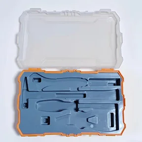 Custom blow-molded hardware toolbox 
