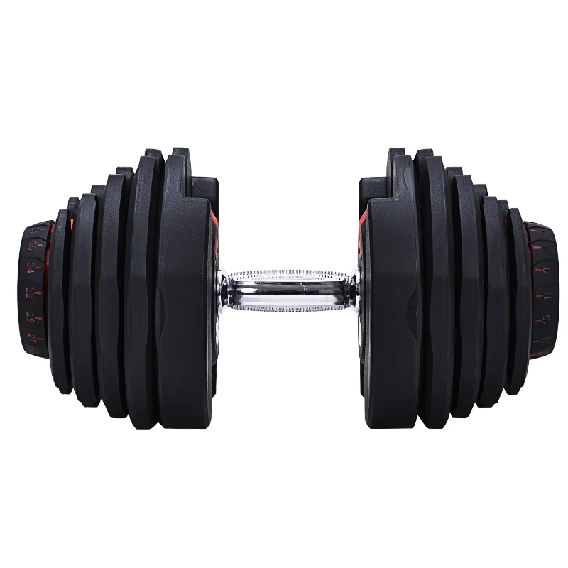 

selling Strength Training Home fitness equipment gym dumbbells set gym adjustable dumbbell 20 kg fitness dumbbell neoprene, Black, black + red