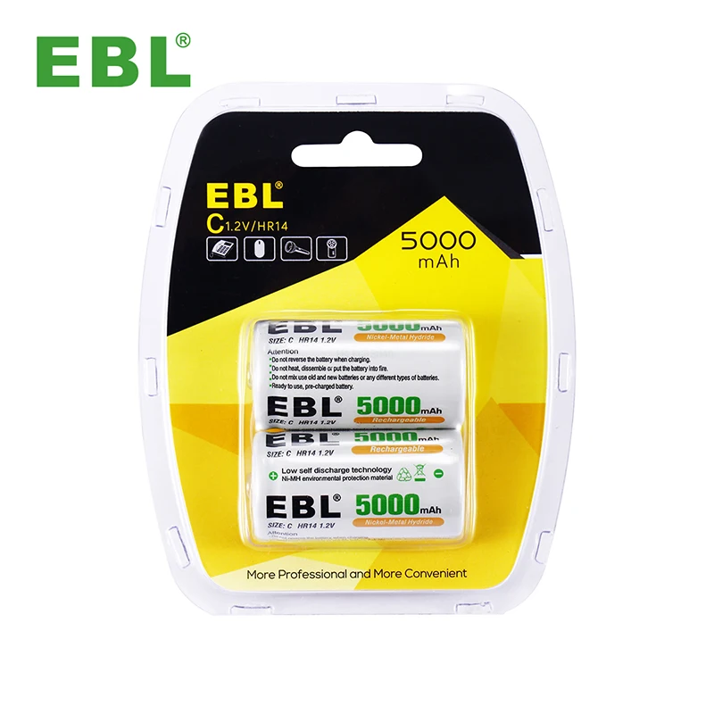 

EBL Factory Supplier Rechargeable For AAA Battery 1.2V 5000mAh Eco-friendly Ni-MH Battery