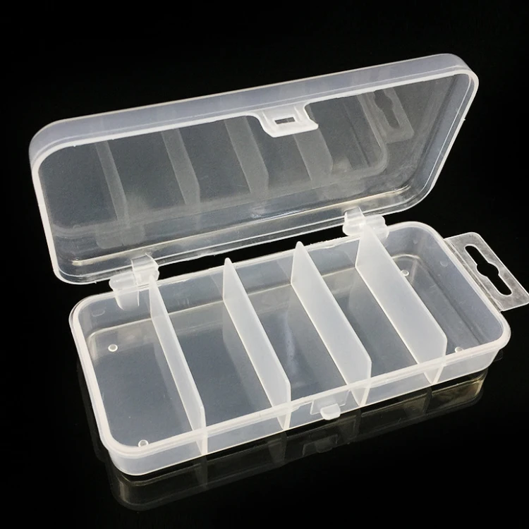 

WEIHE 008# 5 compartments Outdoor Fishing Tackle Boxes Fishing Lure Plastic Boxes Hook Baits Box Cheap fishing tackle, Transparent white