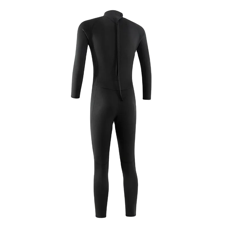 

Factory selling men's outdoor sports 3mm long sleeve tight surf suit European and American jellyfish diving suit, Black