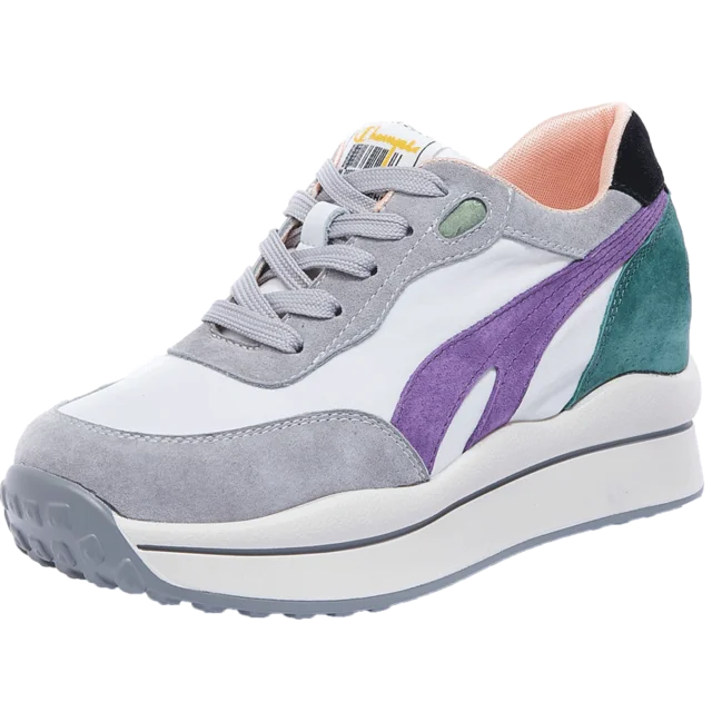 

2021 Spring New Women's Casual Shoes Sports Casual Platform Flat Shoes Chunky Women's Height-enhancing Student Sneakers