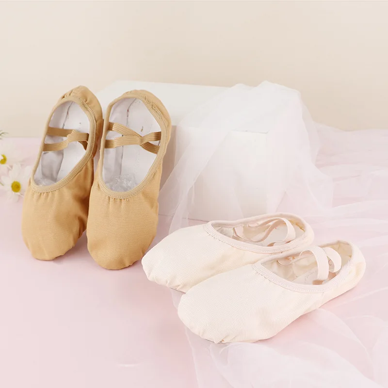 

Dance Soft Split - Sole Elastic Canvas Ballet Shoes, Customized color