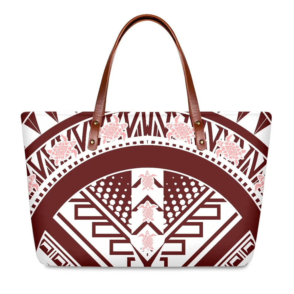 

Hawaii Polynesian Neoprene luxury Tote Bag With Plumeria Flowers Pattern Shoulder Bag Women 2022 Handbags Fashion Ladies