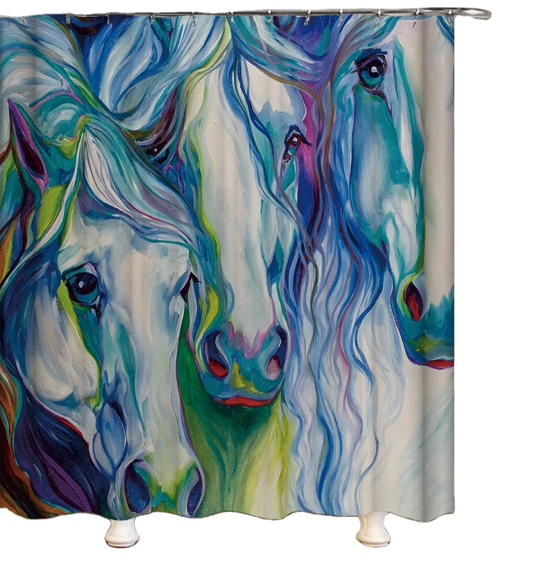 

Flower Dandelion Shower Curtains Bathroom Curtain Waterproof Polyester Bathroom Curtain with Hooks F