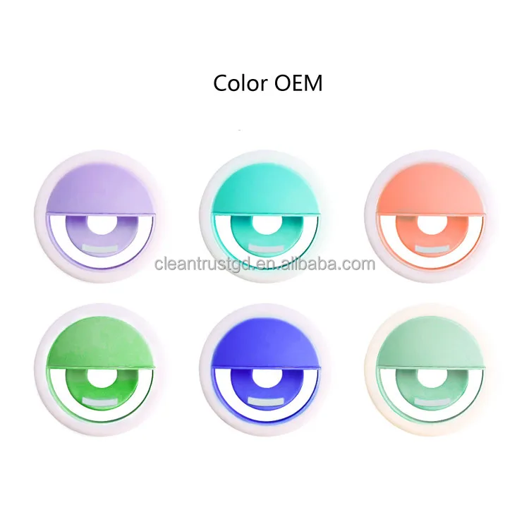 

Wholesale portable USB camera clip photography video mobile phone 28pc led star ring selfie Light with rechargeable Li battery, Black/white/pink/blue