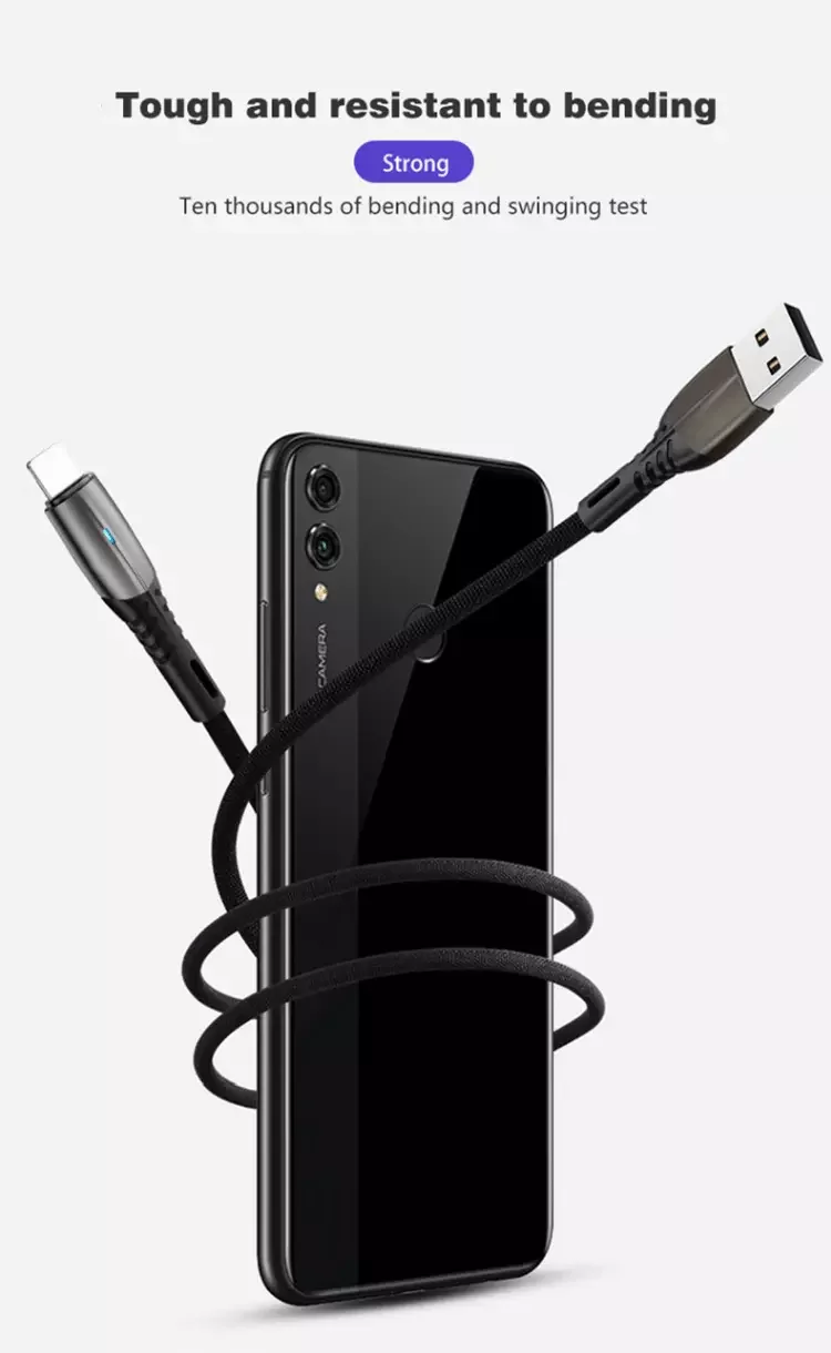 Factory Direct Price New LED Indicator 3A USB-C Charging Data Type C Fast Charging USB Cable for Samsung,Huawei - ANKUX.COM