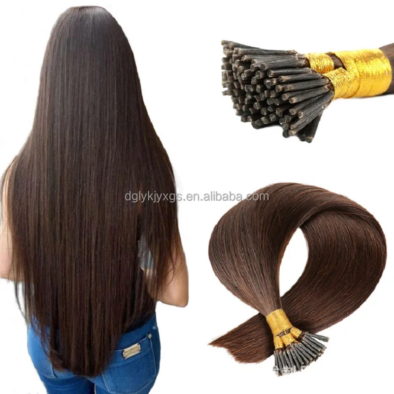 

HE01 Wholesale 20inch Human Hair Extension i Tip Indian Hair, #2