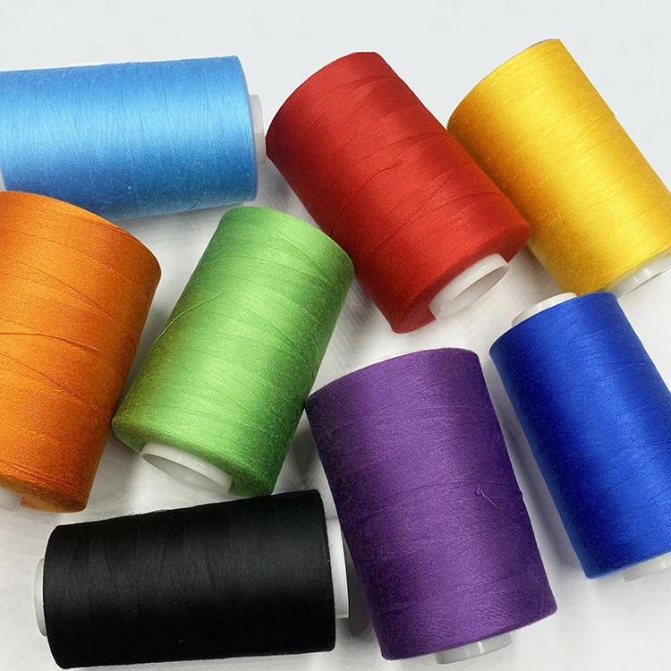 

TUTON 22 Years Factory benang jahit Supplier Price Spun 100% Polyester 50 2 Sewing Thread 5000M With Different Colors Hilos, Customize color