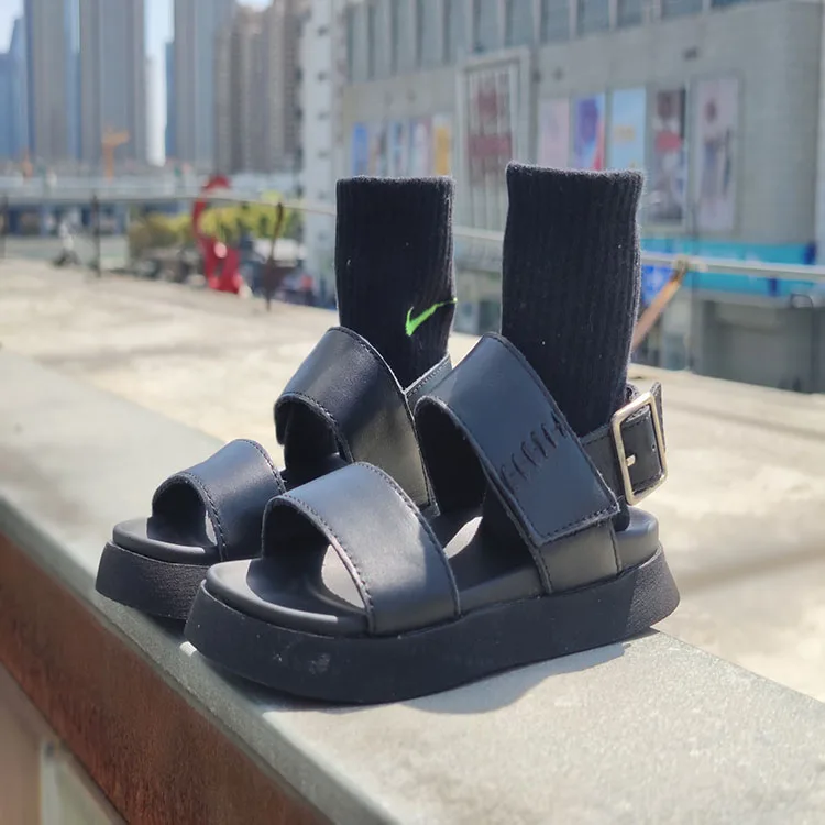 

Girls sandals summer children fashion simple beach shoes comfortable soft bottom sports sandals