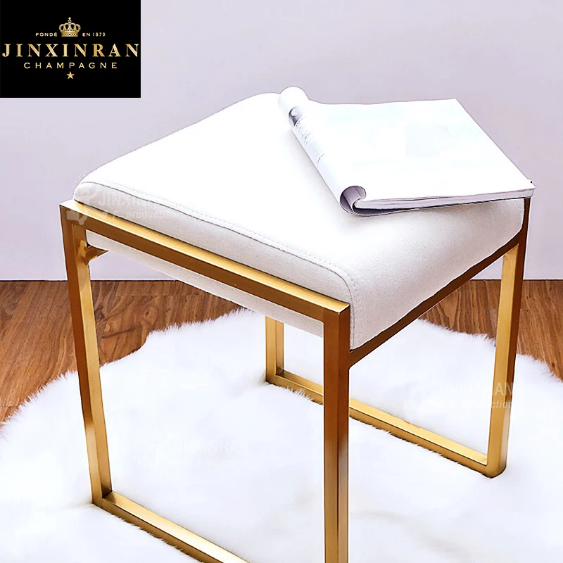 Modern High End Leather Foot Ottoman Bench Stool For Living Room