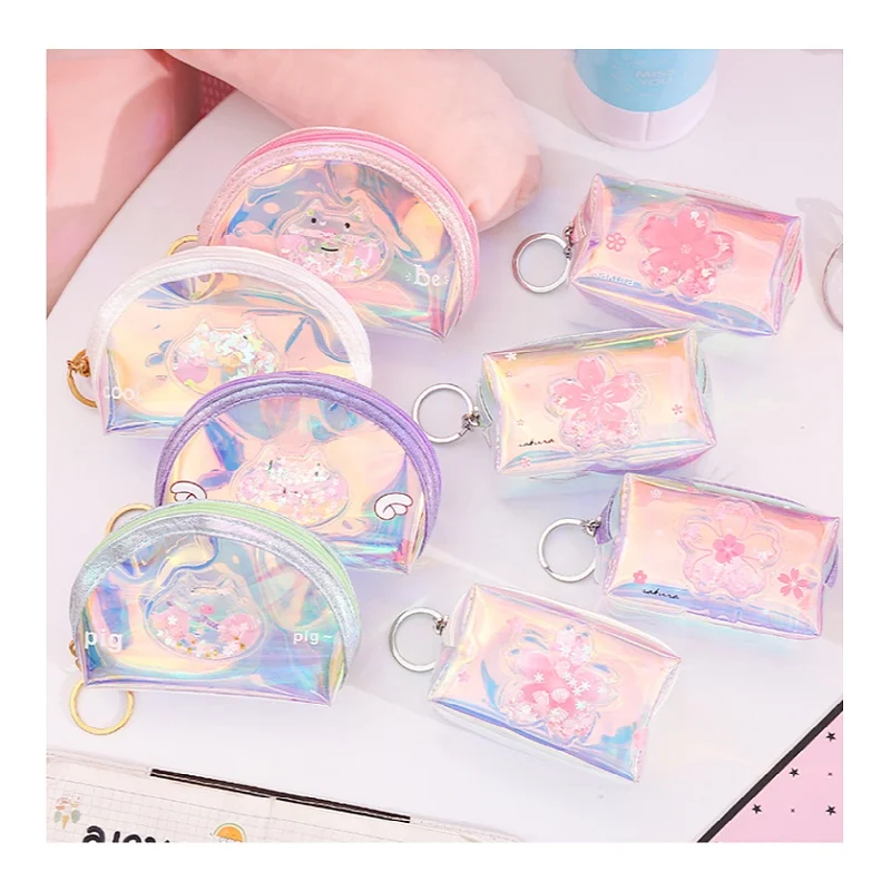 

clear coin purse mini coin purse around shaped coin purse with key chain