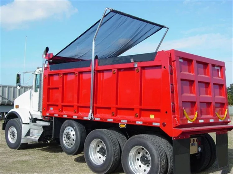 automatic dump truck mesh tarp system