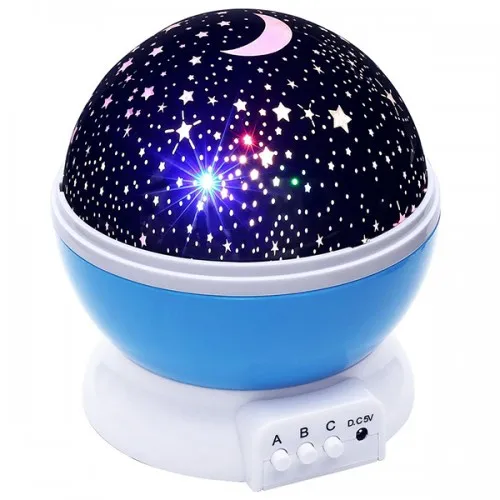 Plastic Round Rotation Star Projector Night Lights Lamps For Decoration