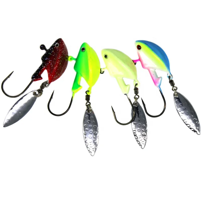 

Artificial Fishing Hard Lures Lead fish sequins Bait mustad Lead Head Hook for Soft Lure, 4 colors