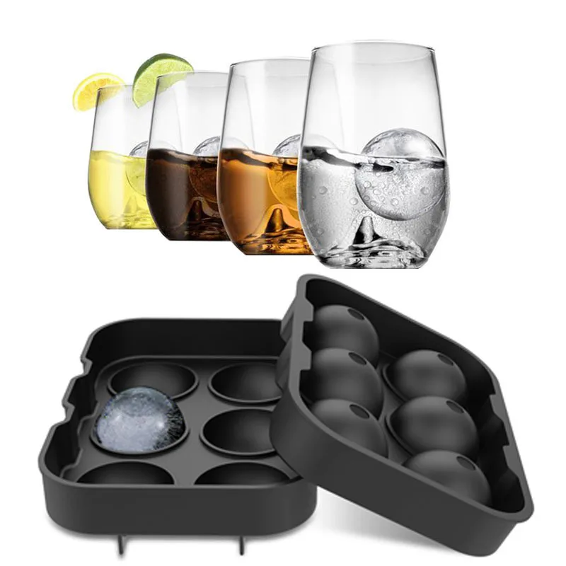 

Silicone Ice ball make mold tray Reusable and Easy to Pop Out Ice Cube mold Tray with Lid for Whiskey