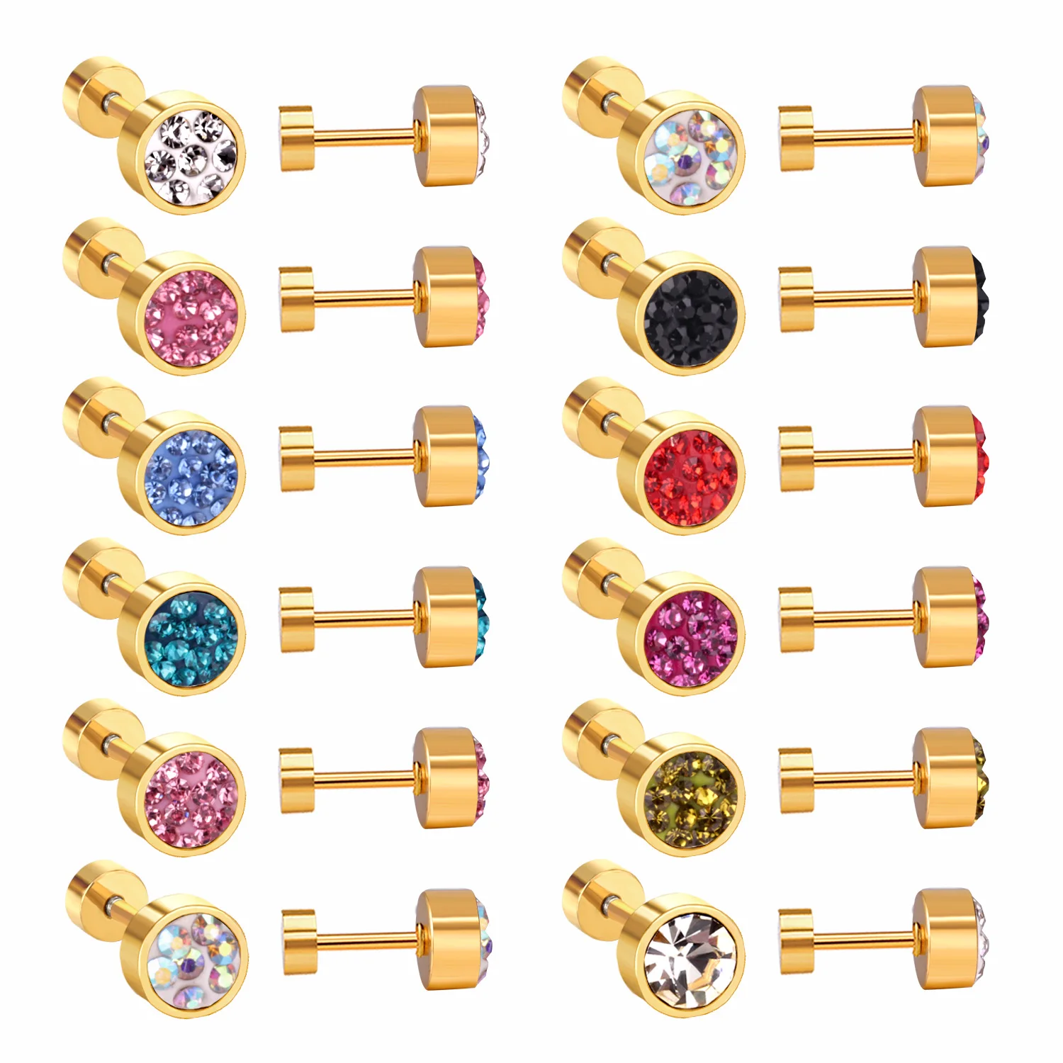 

Trendy Earrings Jewelry Women Screw Earring New Design Medical Earring for Children