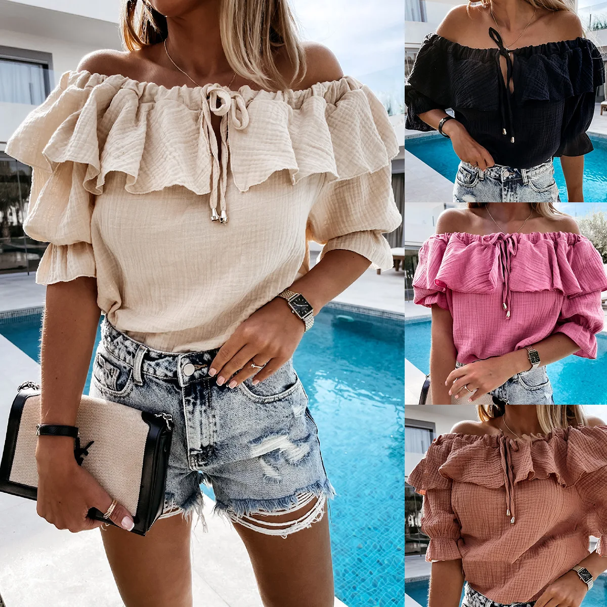 

Shunying OEM camisas de mujer hot vintage design 2021 luxury summer sexy cute fashion plus size casual shirts for women blouses