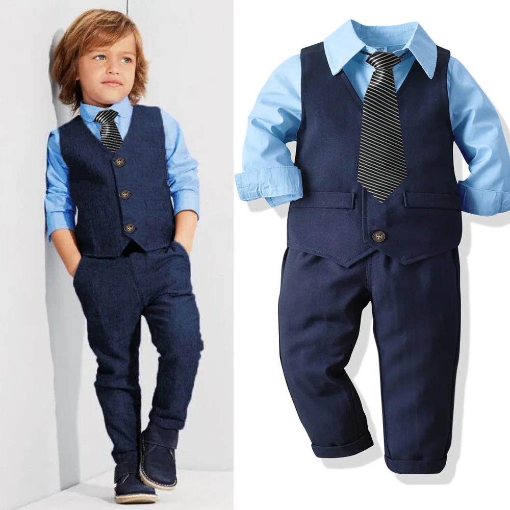 

Meiqiai Autumn Toddler Boys Clothing Suits New Fashion Boy Clothes Gentleman Set 20A463