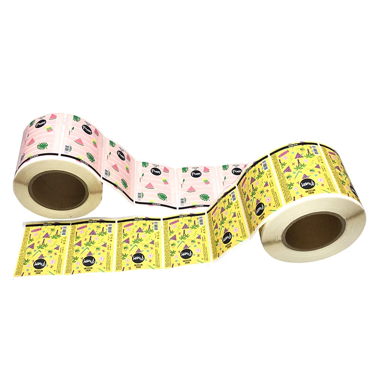 

Wholesale Custom Printed Vinyl Waterproof Adhesive Roll Packaging Bottle Label Stickers