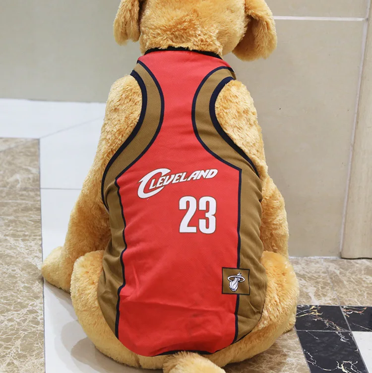 

Ready To Ship Dogs Size  Summer 2022 World Cup Mesh Vest & Basketball Sport Shirt Wholesale Dogs Cloth Pet Clothes, Multi-colors