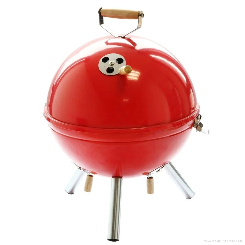 

Mini Kettle Sport Ball Charcoal Grills Smart Portable Bbq Barbecue Grill In Basketball Football Baseball Shape, Black/customizable