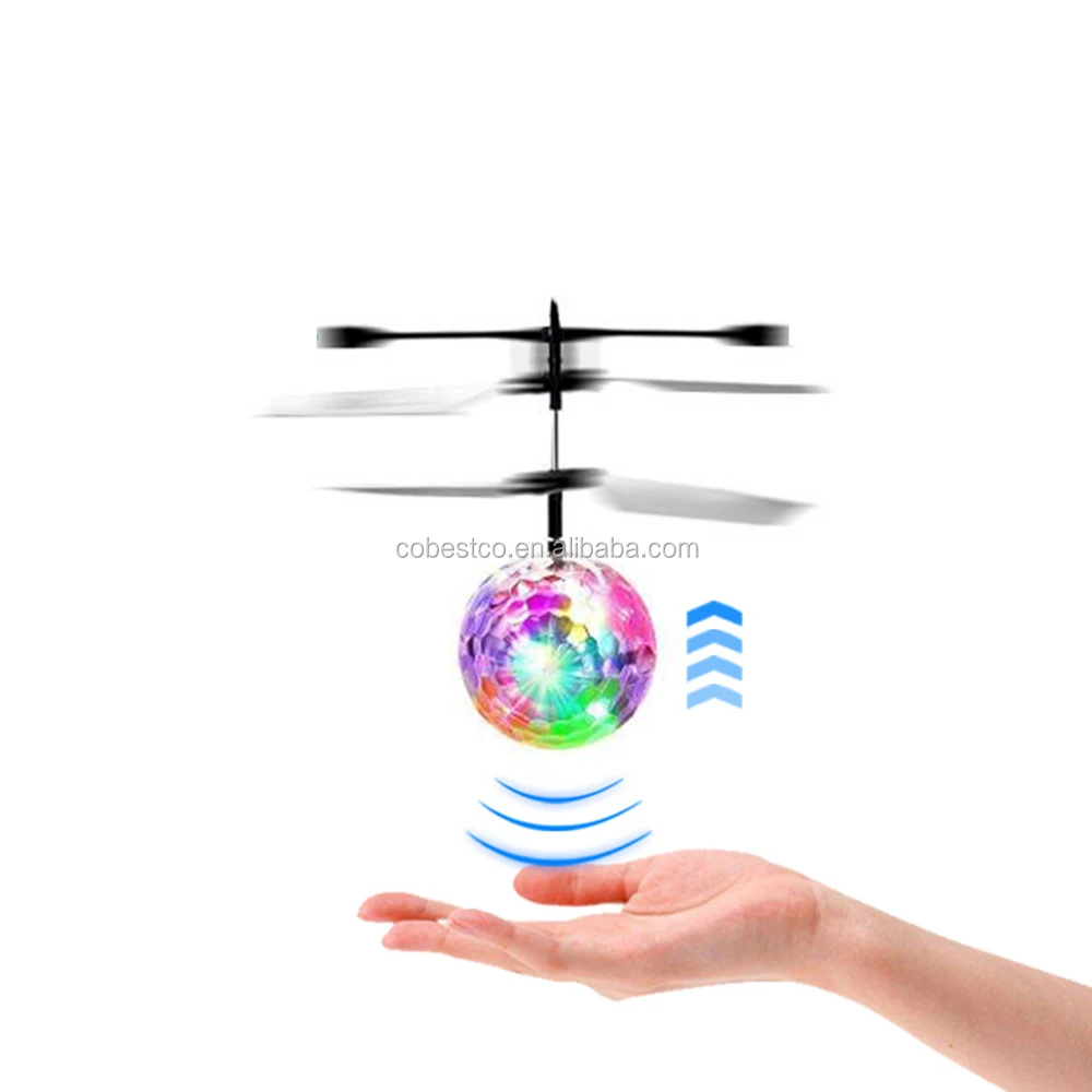 RC Flying Ball Best RC Toy Gifts for Boys and Girls TCY Flying Toys Infrared Induction Helicopter Ball with Colorful Shinning LED Lights for Kids 