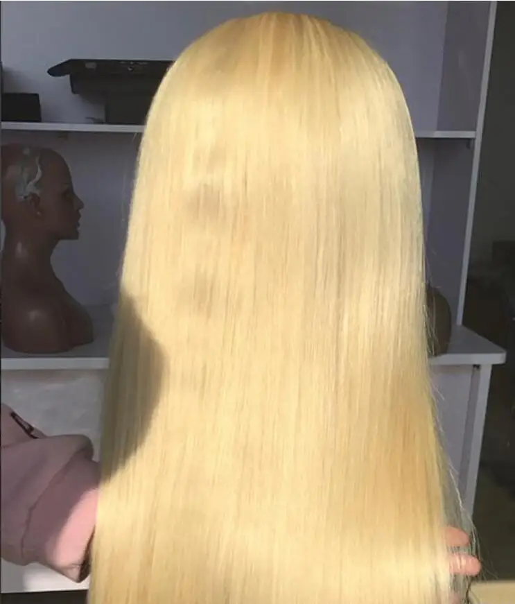 

Rosabeauty Blonde Straight Long Brazilian Front Human Hair Wigs 613 Virgin Human Hair Lace Front Wigs For Black Women