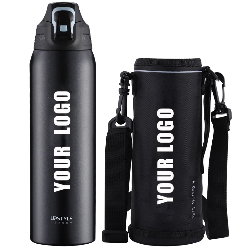 

Custom Logo 1000ml Big Black Insulated Vacuum Flip-Top Iron Flask Sports Drink Water Bottle Nice Prices China Manufacturer, Customized color