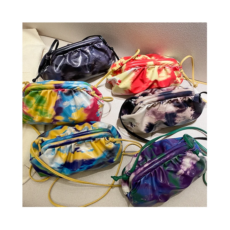 

Personality Ladies Tie Dye Pattern Cloud Bags Ladies Graffiti Designer Shoulder Bag Purses Women Crossbody Hand Bags Luxury Sac