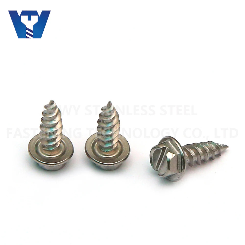 
SS410 Hex Washer Head Slot Phillips Drive Self Tapping Screw Timber Wood 
