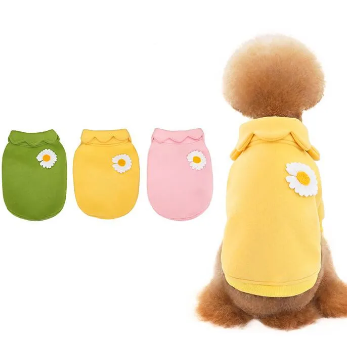 

Lovely Small Spring T-shirt Cheaper Pet Cotton Clothes Luxury Pet Matching Dog Fashions Pet Clothes Summer, Yellow,pink,green