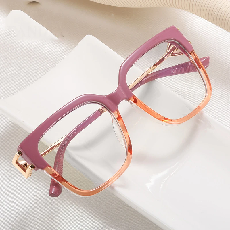 

82113 New Anti-Blue Light Glasses Frame Fashion TR90 Square Optical Frame Trendy Myopia Glasses