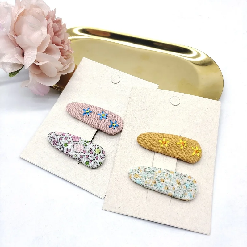 

MIO hair accessories with beautiful flower clip hair bb clip sets for girls lady flowers embroidered sweet side hairpins