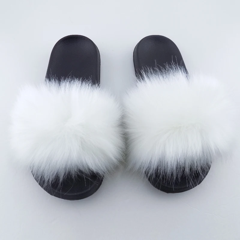 

2020 New Fashion Custom faux fur slippers slides sandals, Customized