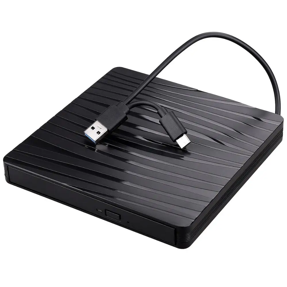 
Raycue Play and Plug USB 3.0 & Type C High Speed Data Transfer Player Portable External DVD/CD Drive Burner 